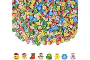 QDXATIVP 300PCS Mini Cute Pencil Erasers for Kids (Christmas, Small)