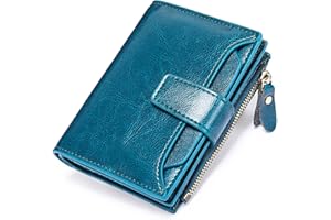 FALAN MULE Small Wallet for Women Leather Bifold Compact RFID Blocking Small Womens Wallet Purse