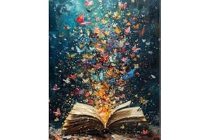 Book Paint by Numbers Adult Kit,Peinture a Numero Adulte,Adult Paint by Number Kits on Canvas,DIY Oil Painting Kit for Gift a