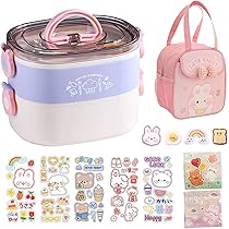 Amazon.com: Paidideng Kawaii Bento Box Bento Lunch Box with Lunch ...