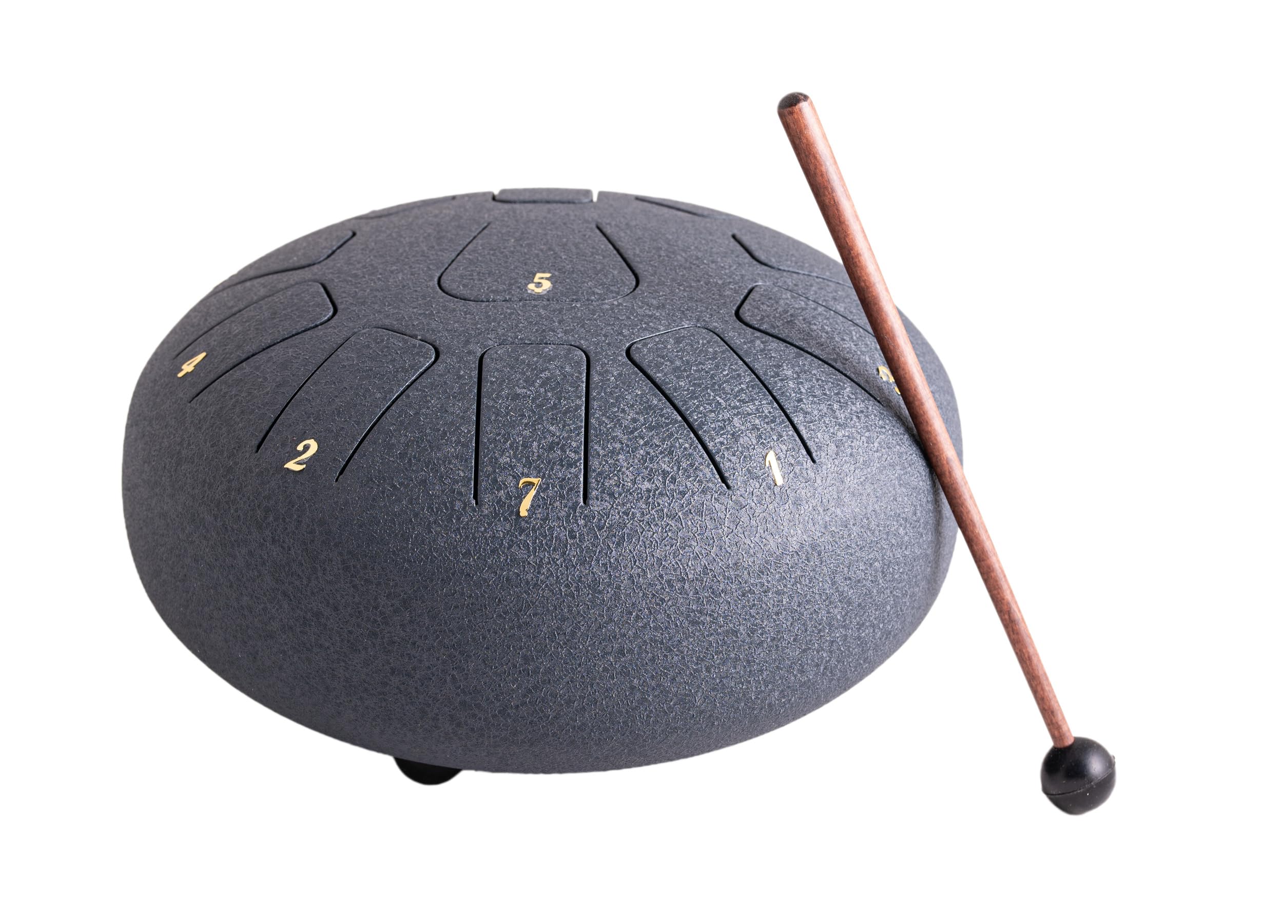 NKlaus Steeldrum 15746 Tongue Drum in F Major 8 Inch Handpan 11 Tones Dark Blue Steelpan Large