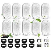 TuTuYa 20PCS Cat Water Fountain Filter, 10 Pack Cat Fountain Filter Replacement with 10 Sponges, for 108oz/3.2L & 67oz/2L Stainless Steel Pet Water Dispenser