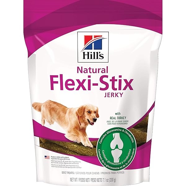 HILL’S NATURAL FLEXI-STIX JERKY, ALL LIFE STAGES, GREAT TASTE, DOG TREATS, TURKEY, 7.1 OZ BAG