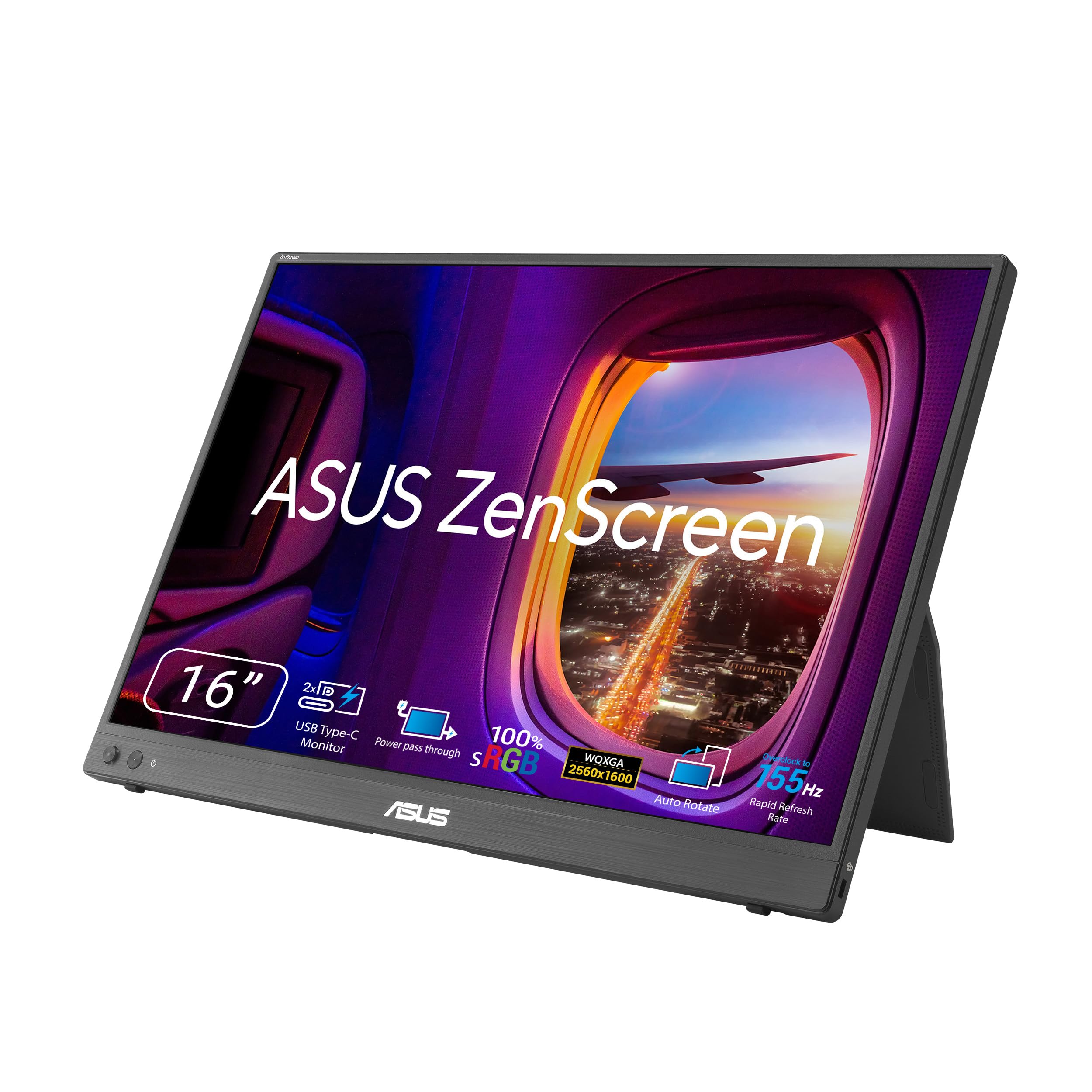 ASUS ZenScreen MB16NCG 15.6 Inch 155Hz,16:10 USB-C Portable Monitor