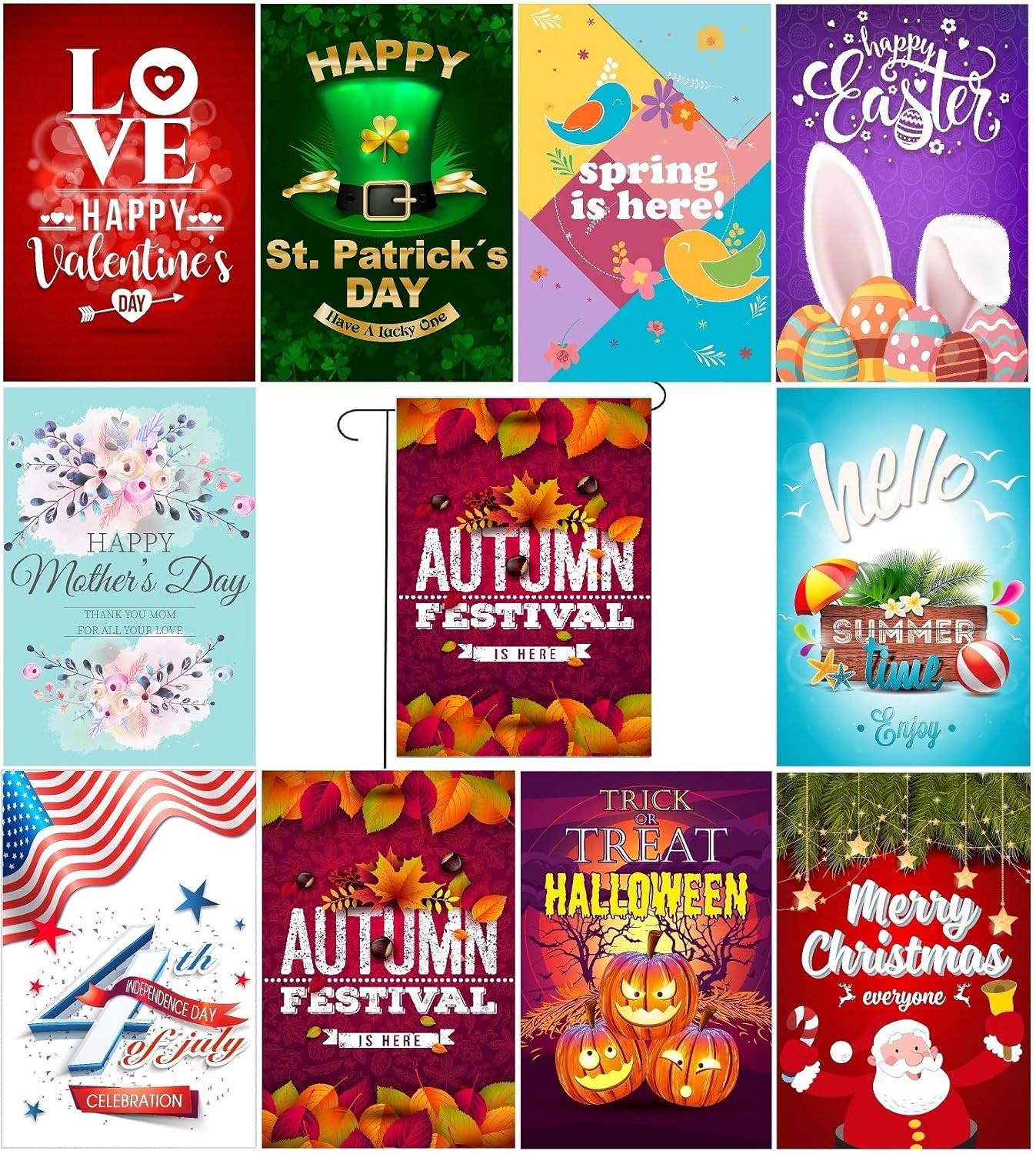 Best Monogram Garden Flag Set 12.5 X 18