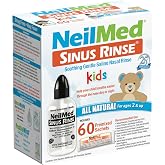 Neilmed's Sinus Rinse, Pediatric, Complete Saline Nasal Rinse Kit 60 Premixed Packets