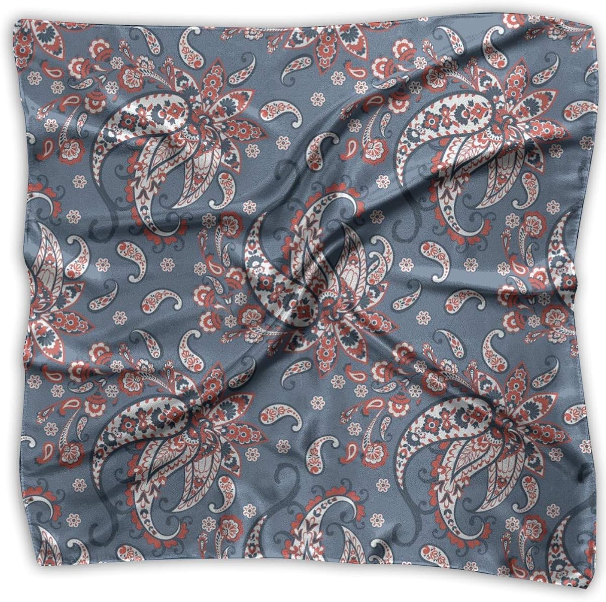 Scarf Flower Raster Stylish Ladies Square Silk Satin Scarf Bandana Head Scarves for Women Girls: Clothing