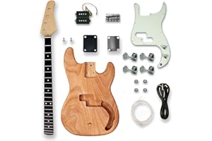 BexGears DIY Electric Guitar Kits For bass Guitar,Okoume Body maple neck & composite ebony fingerboard