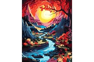 FILASLFT Paint by Numbers for Adults,Adult Paint by Number Kits on Canvas DIY Oil Paint by Numbers Painting Gift Home Decoration for Living Room