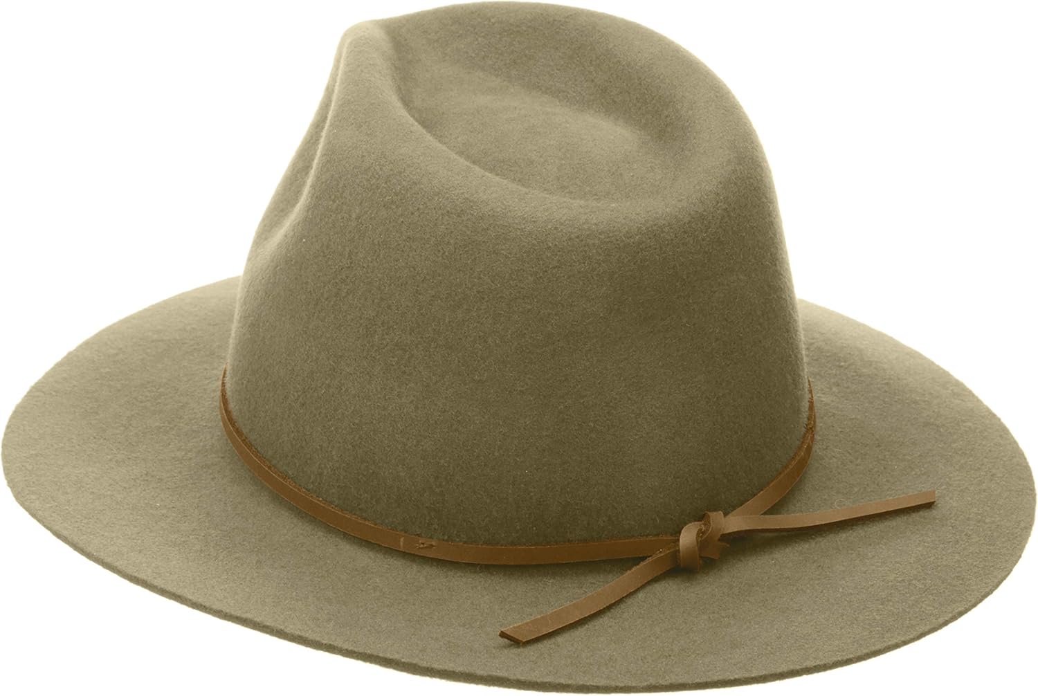 Brixton Men's Wesley Medium Brim Felt Fedora Hat: Clothing