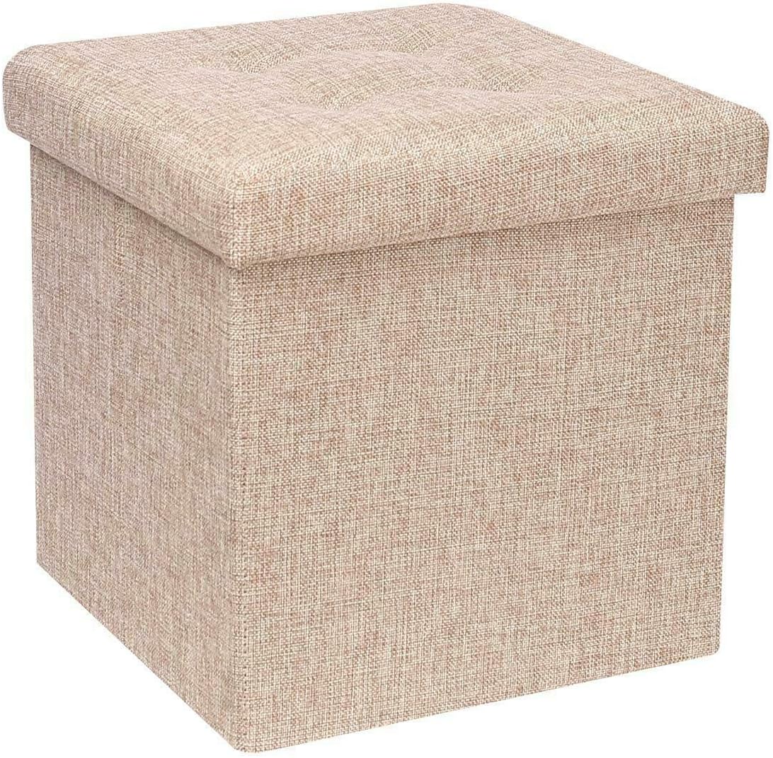 SADAN Ottoman Storage Boxes,Pouffe, Faux Leather Folding Footstool