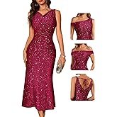 BeryLove Formal Sequin Prom Wedding Guest Cocktail Evening Bodycon Dresses