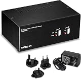 TRENDnet TK-240DP 2-Port Dual Monitor DisplayPort KVM Switch USB 2.0 Hub 4K UHD view 1