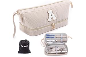 ELCUPA Initial Personalized Hair Dryer Case,Double-Layer Hair Tools Travel Carrying Case for Shark FlexStyle/SmoothStyle with Hair Dryer Bag - Hair Air Wrap Dryer Case Flat Curling Iron Travel Organizer