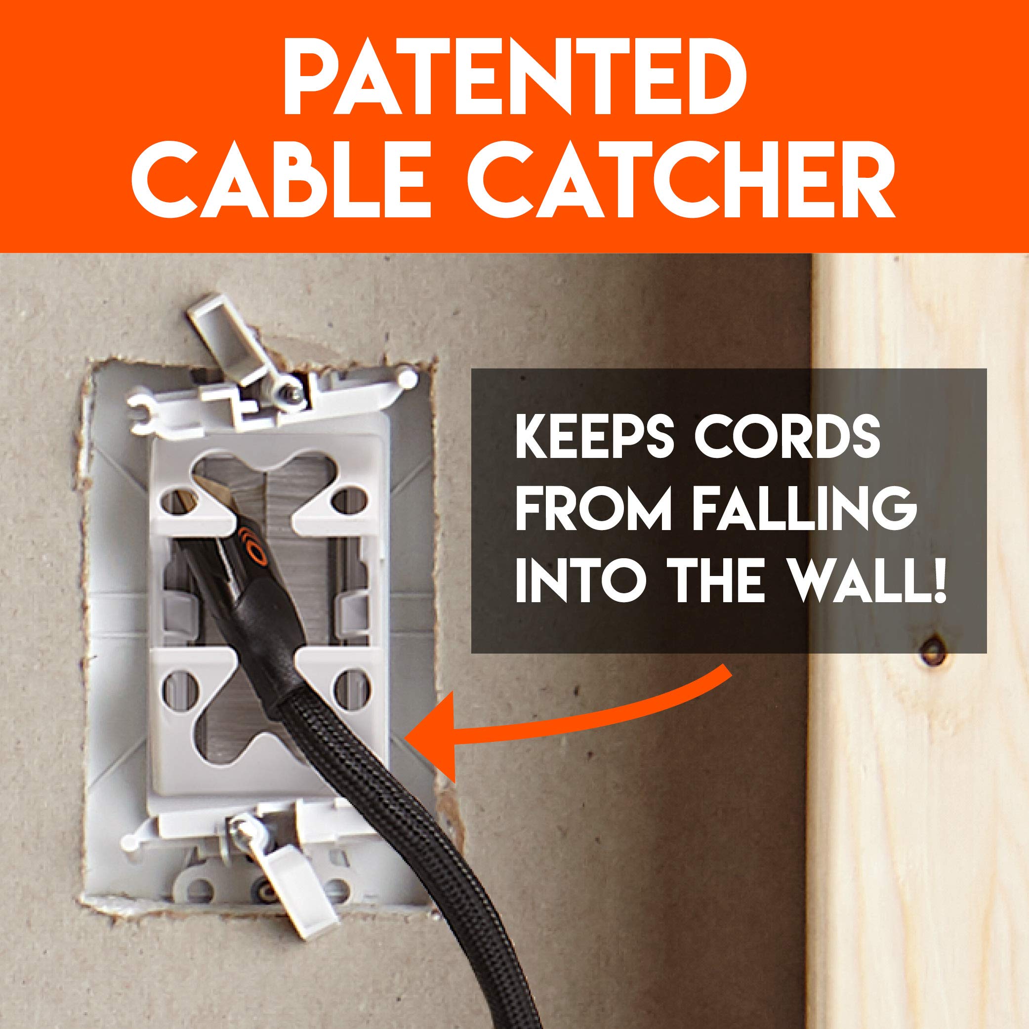 Cable Catching Mua ECHOGEAR Wall Brush Plate for Hiding Up to 8 Low Voltage Cables ...