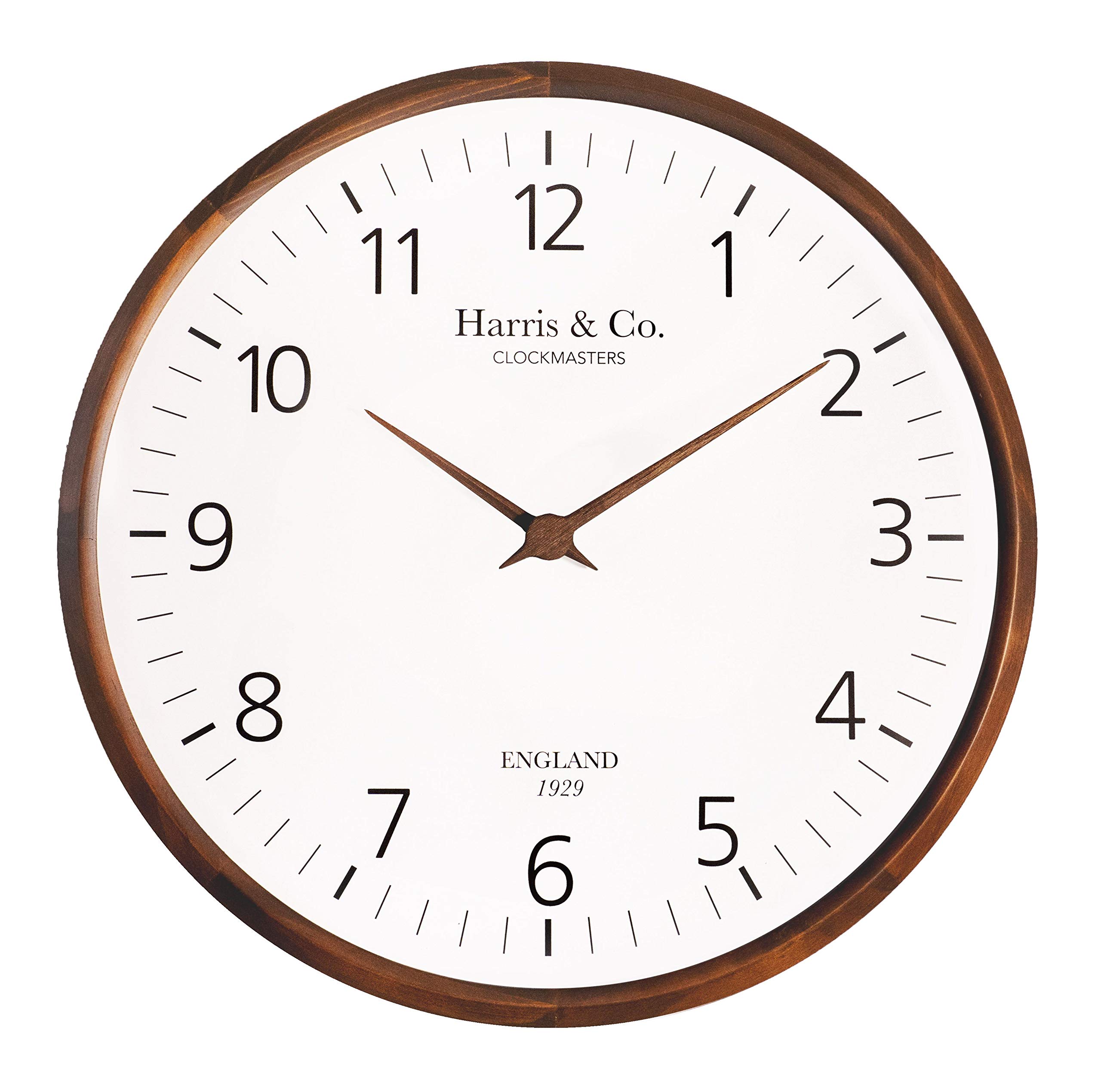 buy-harris-co-clockmasters-curved-glass-silent-sweep-noiseless