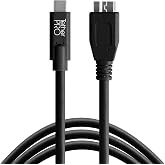 Tether Tools TetherPro USB-C to USB 3.0 Micro-B Cable | For Fast Transfer and Connection Between Camera and Computer | Non-Reflective Black | Fast Reliable Data Transfer
