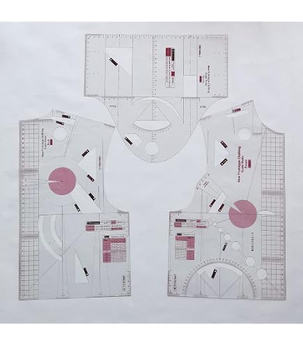 Règle De Couture 1:4 Pour Manches Femme - Taille M (160 Cm), Plastique Transparent, Compatible Patron Dihan Y114