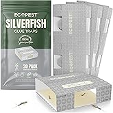 Silverfish Trap &mdash; 20 Pack | Sticky Indoor Glue Trap for Silverfishes, Firebrat, and Other Bugs and Crawling Insects | Adhesive Killer Paks, Monitor, and Detector with Natural Bait Attractant