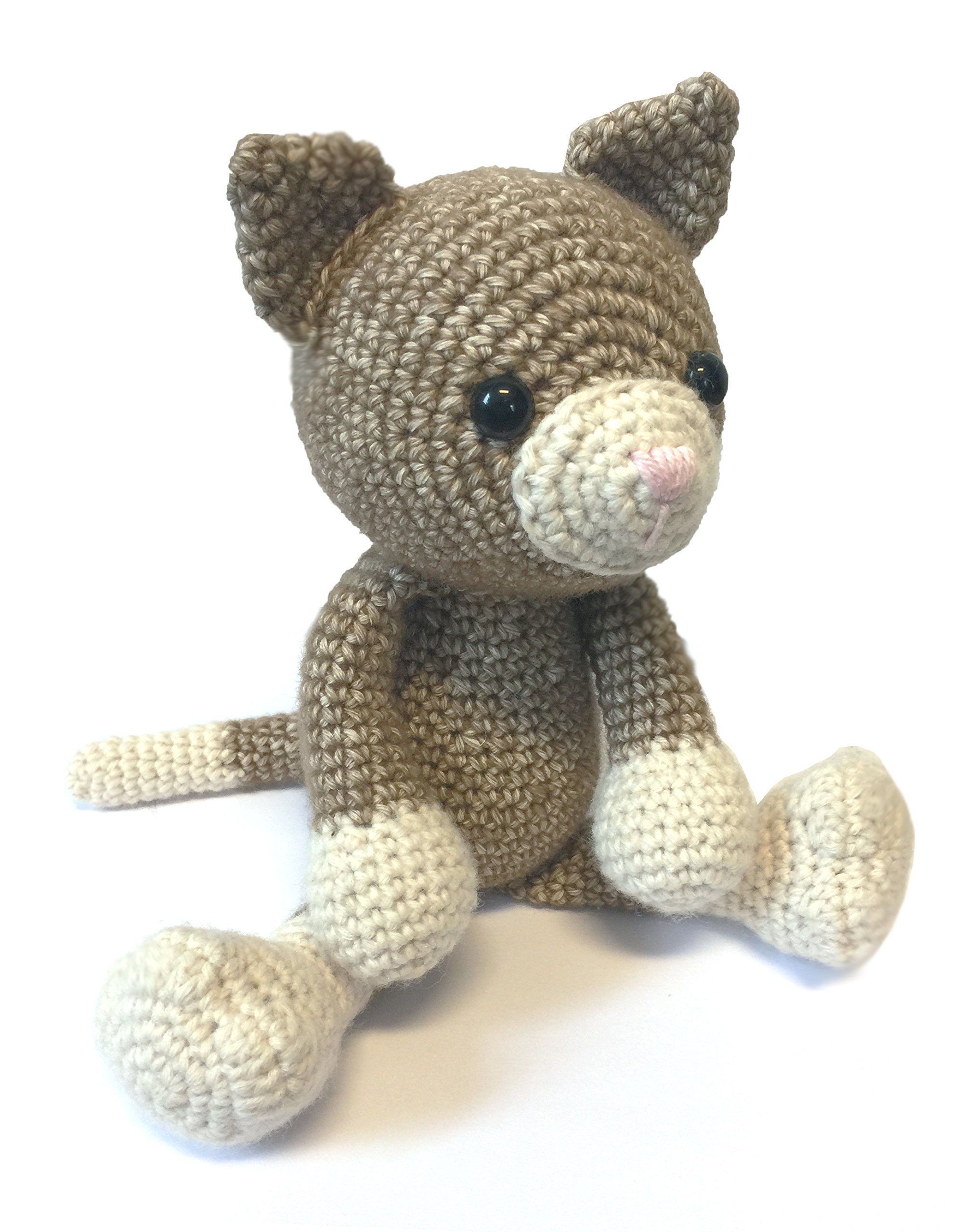 Hardicraft Crochet Kit Robbin the Cat, includes Instructions and Materials, approx. 20 cm