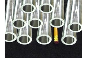 Devardi Glass COE 33 Boro Tubing, 10 Clear 25mm x 3mm (1 inch) Borosilicate 12" Tubes