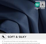 Deconovo Thermal Insulated Curtains Eyelet Blackout Navy Blue 52x63 Inch 1 Pair view 6