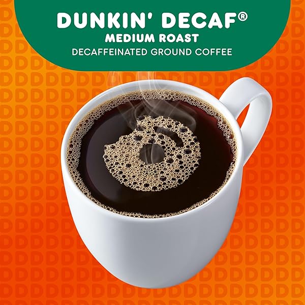 DUNKIN’ DECAF MEDIUM ROAST COFFEE, 10 KEURIG K-CUP PODS