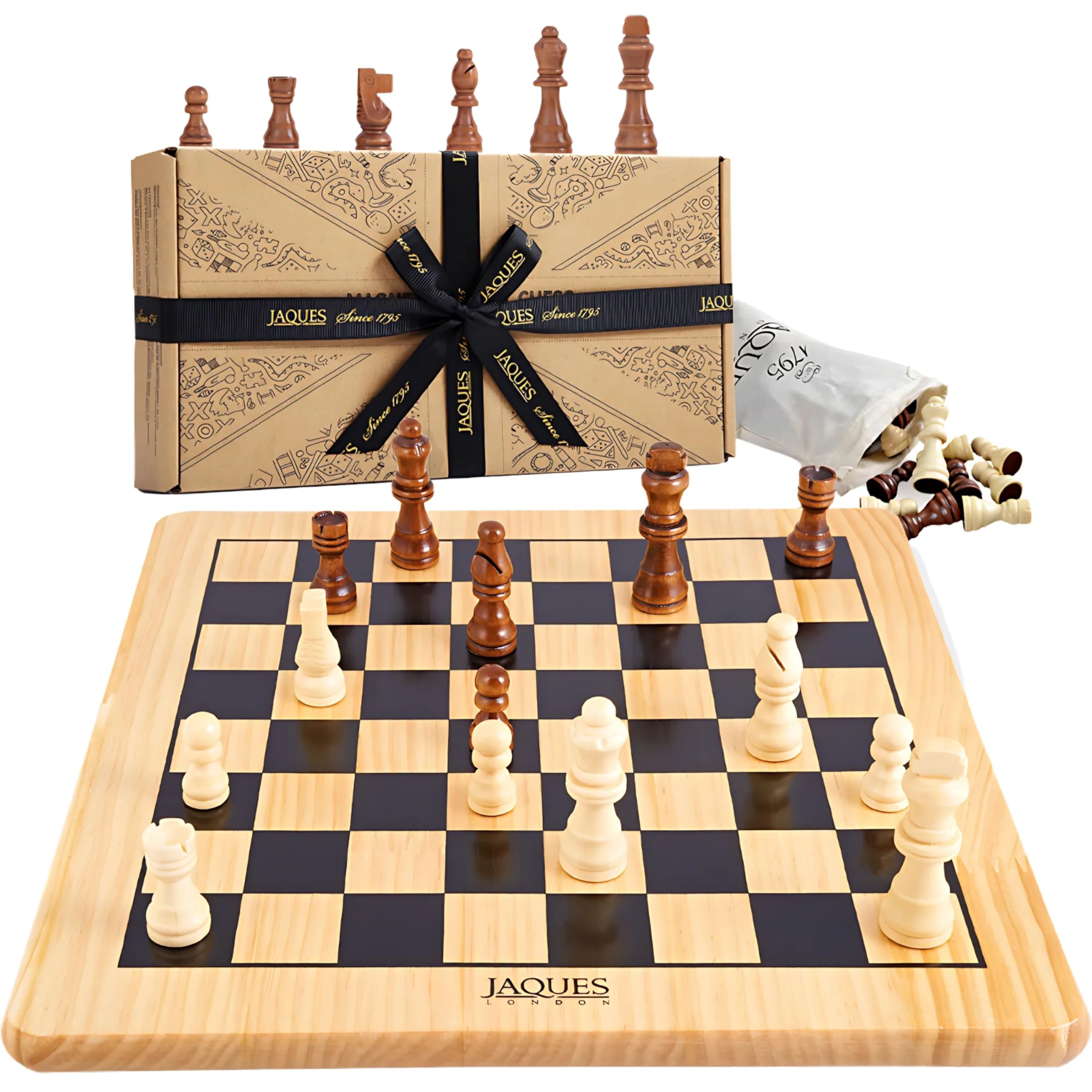 Jaques of London Original Wooden Chess Set | Traditional Chess Board Game for Adults and Kids | Since 1795