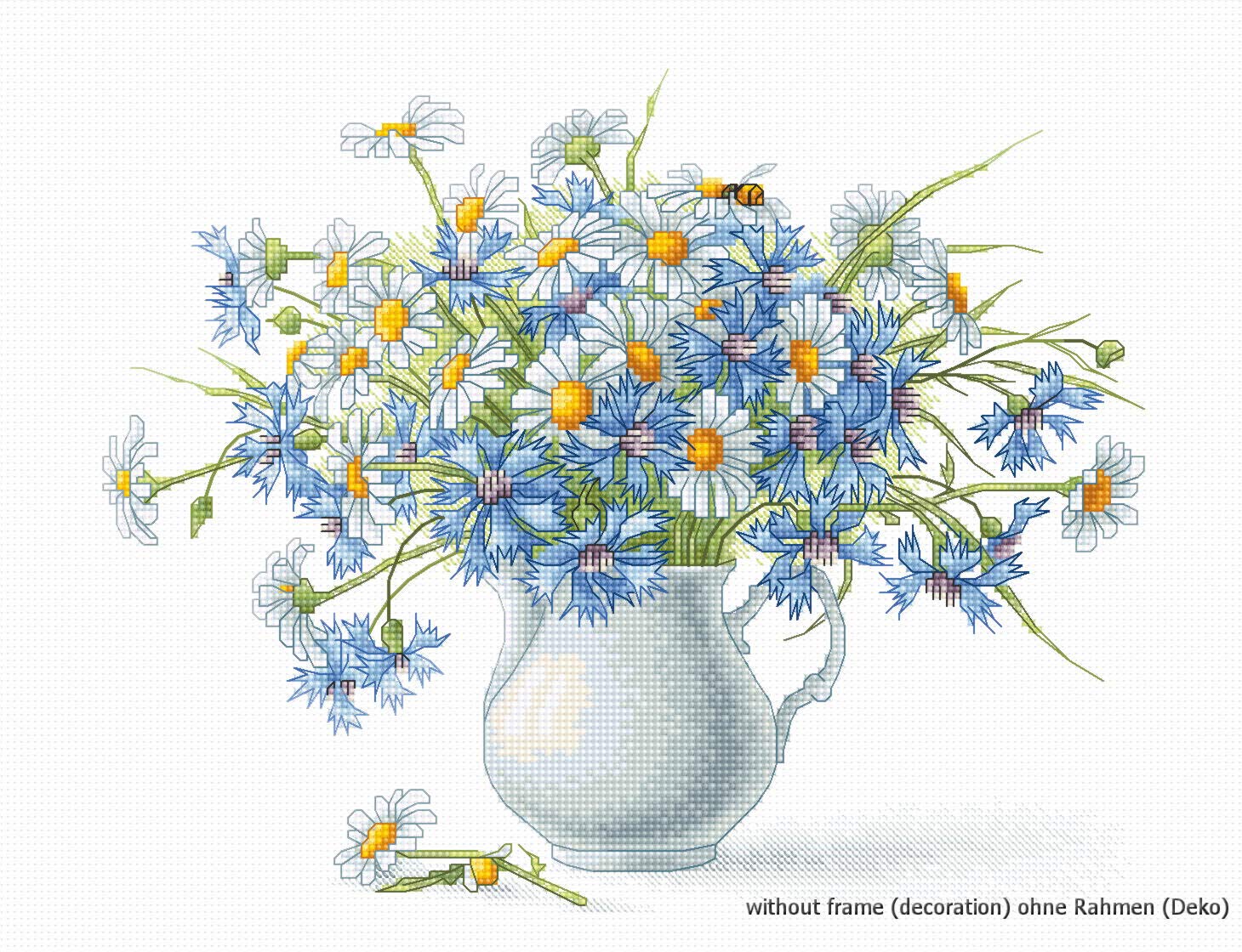 Luca-S Cornflowers and camomiles - Cross Stitch Kit