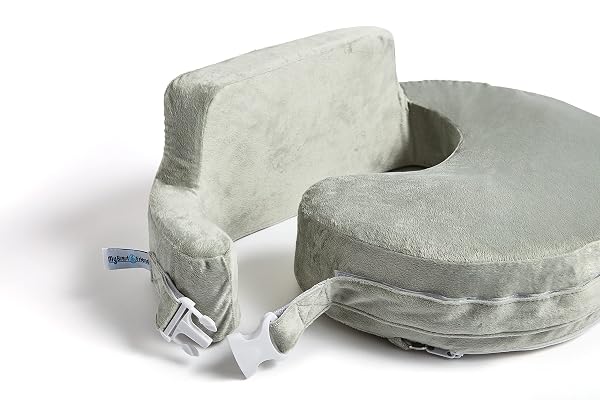 MY BREST FRIEND SUPER DELUXE NURSING PILLOW – ENHANCED COMFORT & ERGONOMIC BREASTFEEDING PILLOW FOR ULTIMATE SUPPORT FOR MOM & BABY – ADJUSTABLE AND WITH HANDY SIDE POCKET, PLATINUM