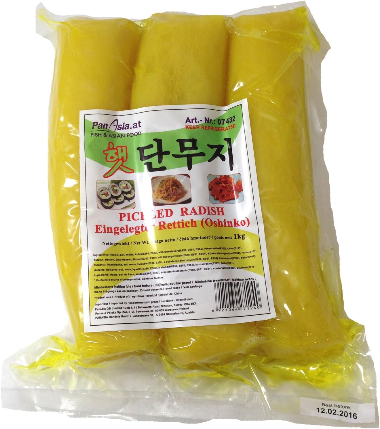 Takuan Yellow Radish (Preserved) 1kg