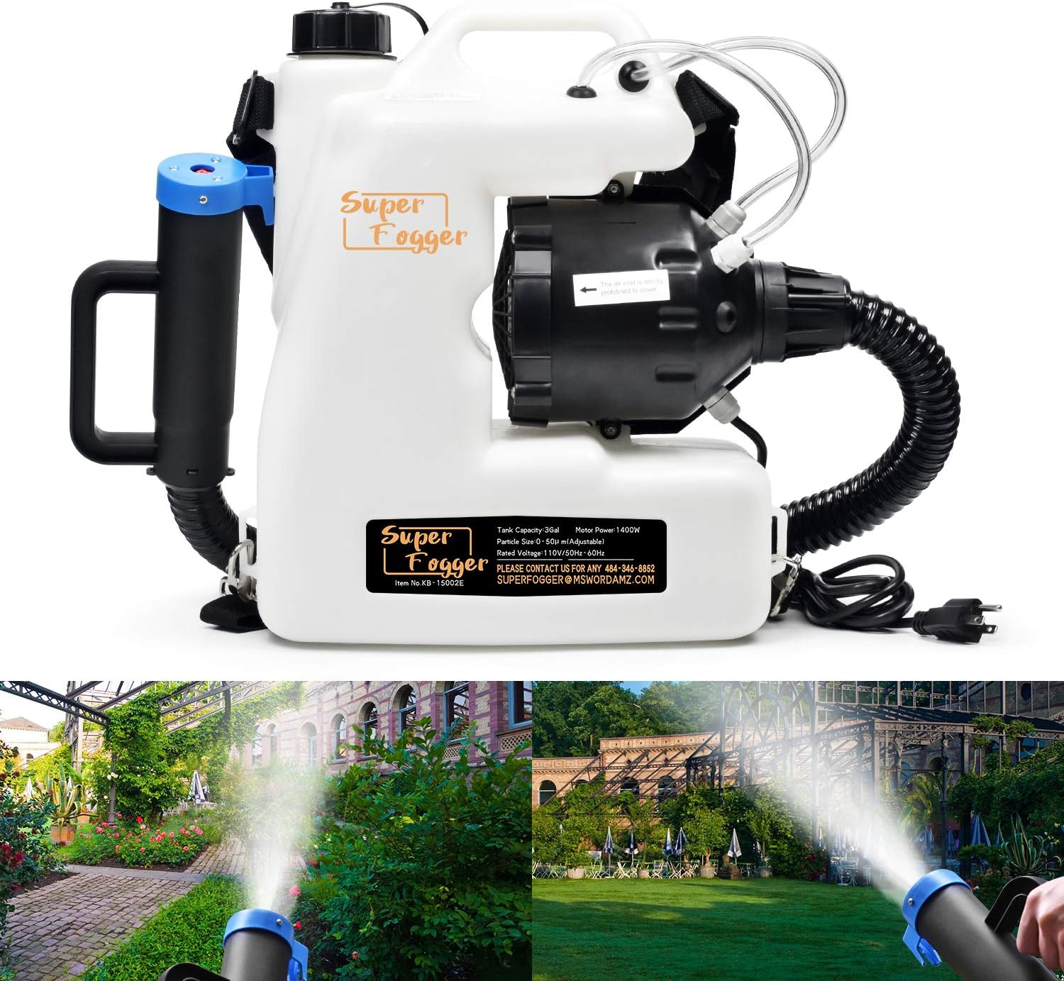 Portable ULV Fogger Machine,Backpack Disinfectant Mist Duster Sprayer