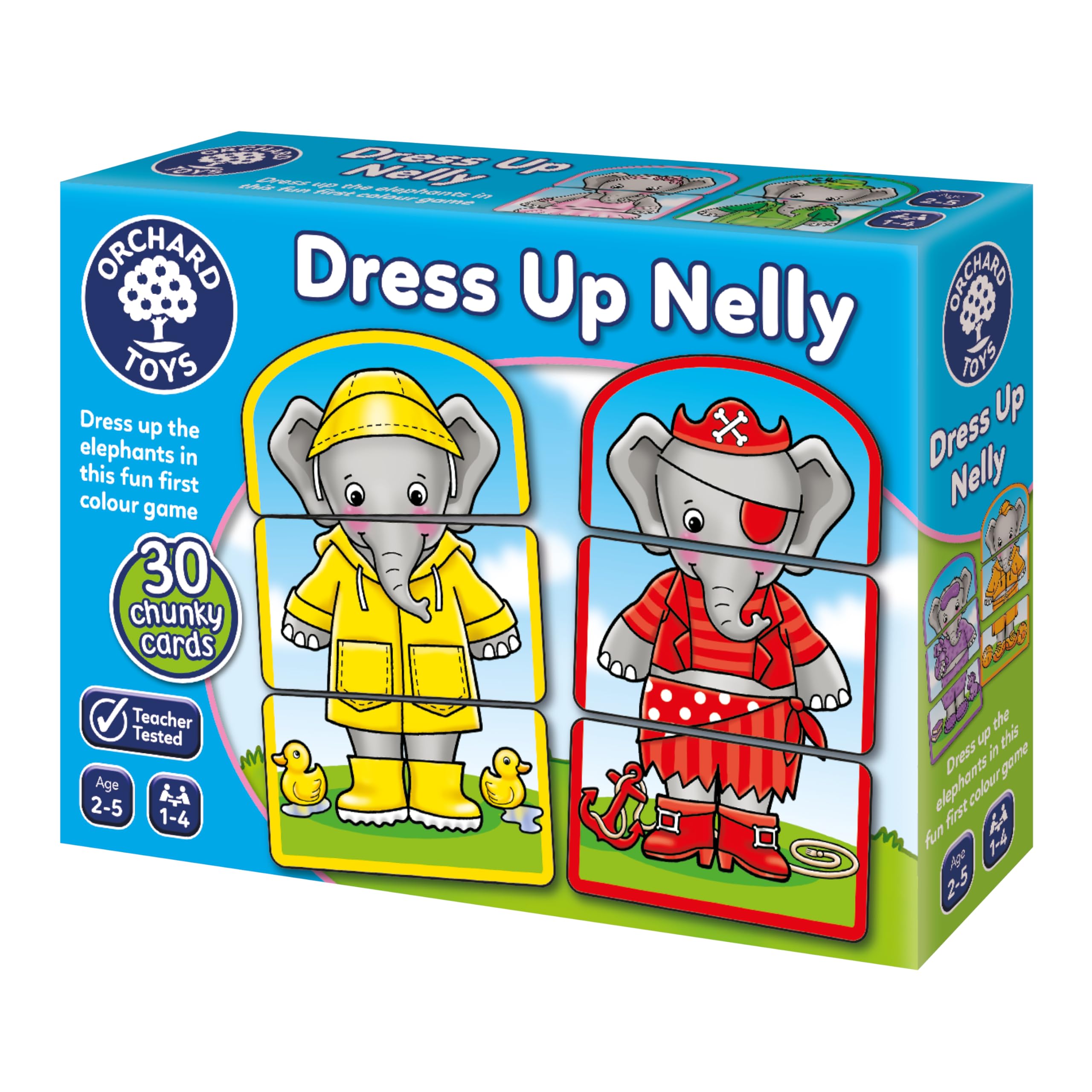 Orchard Toys Dress Up Nelly Educational Kids Games for Sorting, Colour Matching and Memory Game, First Card Game for Learning Colours & Outfits, Baby Flash Cards for Boys & Girls and Toddlers Age 2+