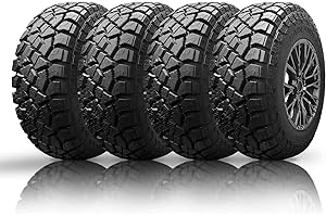 Set of 4 (Four) Mastertrack BADLANDS RT 33X12.50R20LT 119Q 12PR F Rugged Terrain SUV Light Truck Tires 33/12.50/20- Includes 2-Year Road Hazard Warranty (Tire Only)
