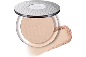 PÜR MINERALS 4-in-1 Pressed Mineral Makeup Powder Foundation with SPF 15 - Concealer & Finishing Compact Pressed Powder for Face - Buildable Medium to Full Coverage Foundation Powder