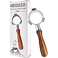 NEOUZA Espresso Bottomless Portafilter Compatible for Breville 870/875/878/880 Coffee Machine, 54mm Replacement Three Ear Handle,304 Stainless Steel,Basket not Included