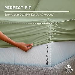 Linen Home 100% Cotton Percale Weave Fitted