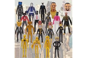 EUNTINA 2024 Skibi-Toilet Figure,19PCS Upgraded Titan tv Speaker Cameraman Speakerman TALADRO CLOCKMAN Figure Toys