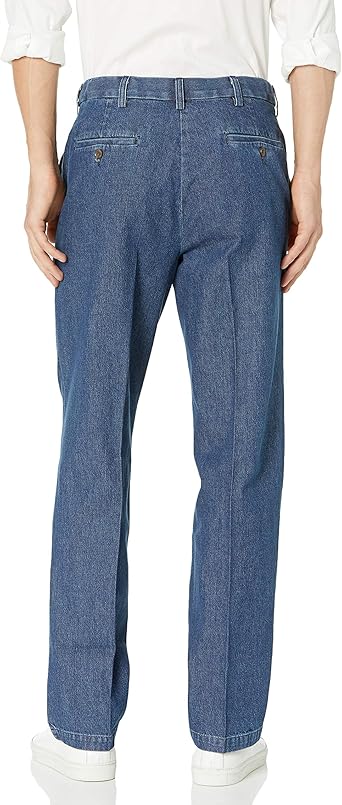 men's pleated front denim jeans