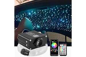 ATOKEE Starlight Headliner Kit, Upgraded Compact Size 16W Twinkle Fiber Optic Lights Kit Star Lights for Car, 300pcs*0.03in*9.8ft Car Star Roof Lights with APP/RF Remote Music Mode