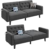 Yaheetech 63" Convertible Couch Small Futon Sofa
