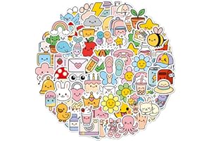 Gallasys 100pcs Water Bottle Stickers, Waterproof Stickers Cute Aesthetic Vinyl Decals for Laptop,Phones, Luggage, Skateboard