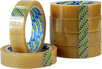 Sellotape Original Golden Tape 24mm x 50m Clear Easy Tear 6 Roll Pack