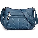 Crossbody Purse for Women Ladies Soft PU Leather Shoulder Bag Medium Roomy Handbag Fashion Tote Top Handle Satchel