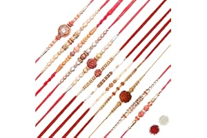 Amba Handicraft Rakhi for Brother/Rakhi/Rakhi Set of 12 / Rakhee/Designer rakhi/Send rakhi to USA/Rakhi for Brother with Gift Set/Rakhi Bhaiya Bhabhi/Rakhi Gift Card