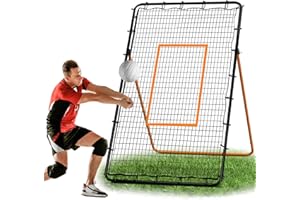 ZVFOTN Volleyball Rebounder Net-Portable 7x4 ft Training Equipment for Spike and Smash Practice，5 Rebound Angles Custom Target Area for Volleyball Sports Training