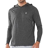 NORTHYARD Men's UPF 50+ Hoodie Shirts Long Sleeve Sun Protection Fishing Swim Beach UV SPF Rash Guard Quick Dry Lightweight