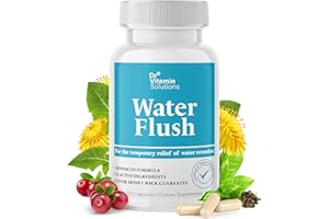 DR VITAMIN SOLUTIONS Dr Vitamins Diuretic Water Pills for Weight Control - Instant Natural Relief from Bloat and Swelling - Green Tea, Cranberry, Dandelion Leaf Extract - Water Retention Pills for Women & Men - 120 Caps