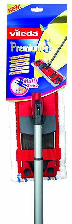 Vileda Premium 5 Multi Active Bodenwischsystem - extrabreite Wischfläche - für alle Böden