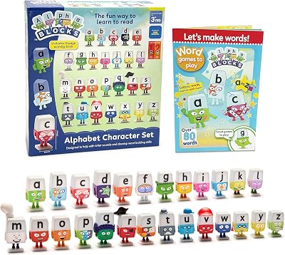 Alphablocks Character Play Set – Alphabet Plastic Figures & Activity Book